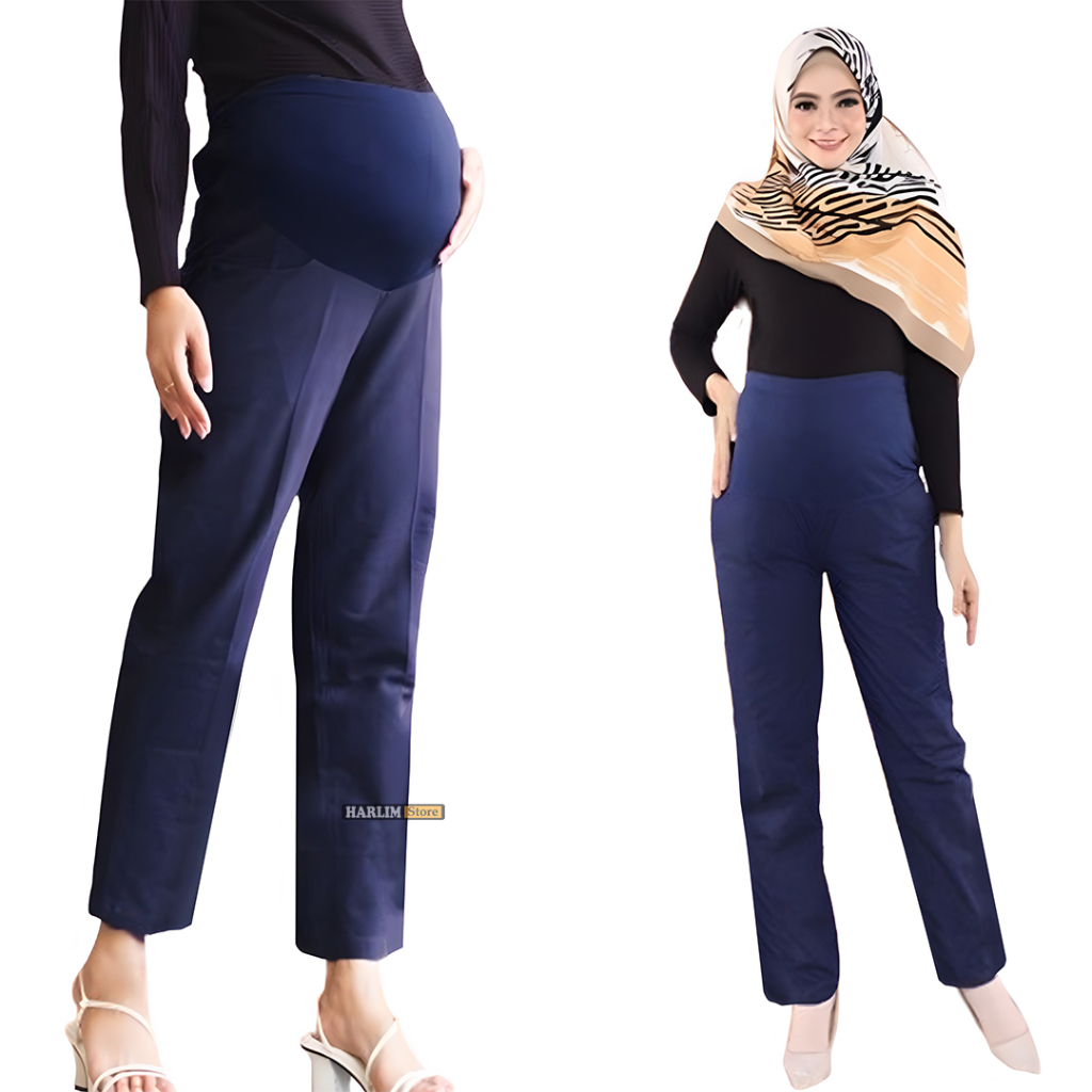 Celana Hamil Kerja Bahan Katun Stretch