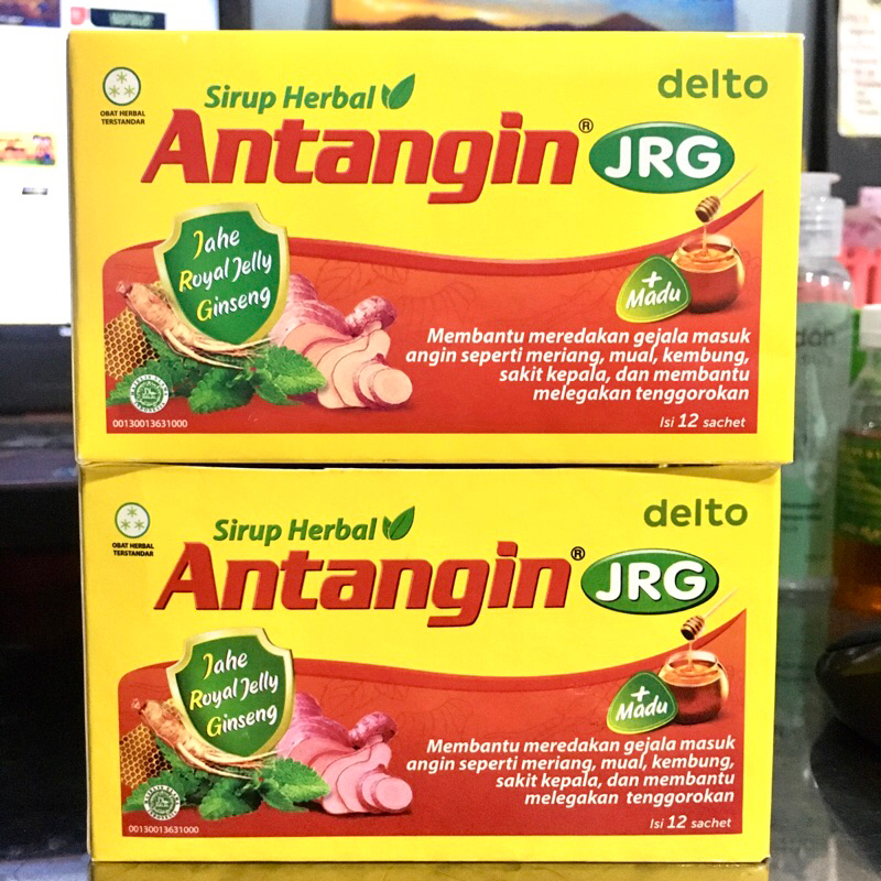 

Antangin Cair JRG Sirup Herbal 1 BOX isi 12 Sachet