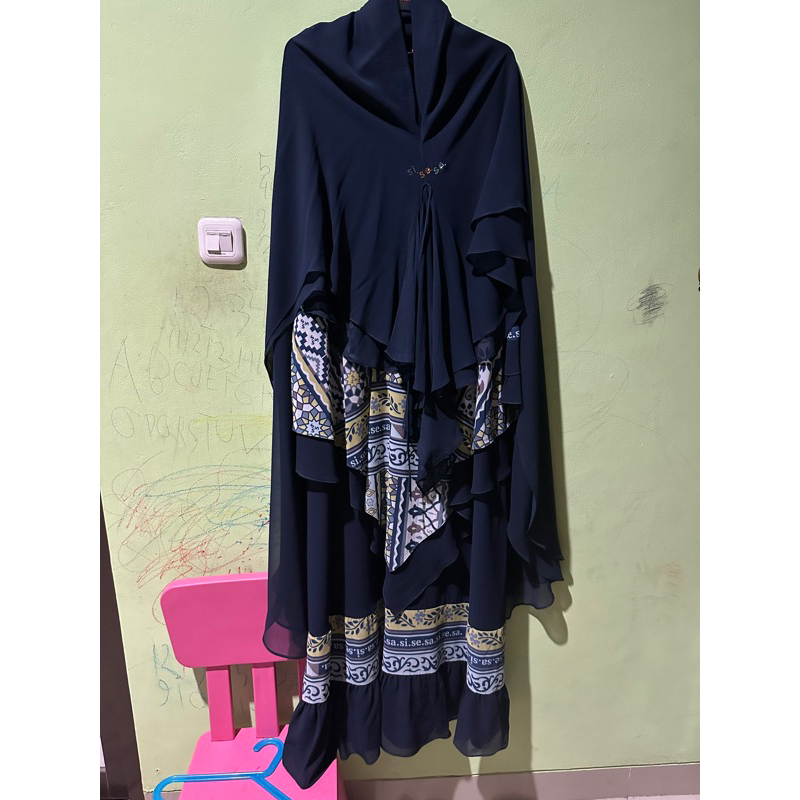 Dress Sisesa warna Navy Set