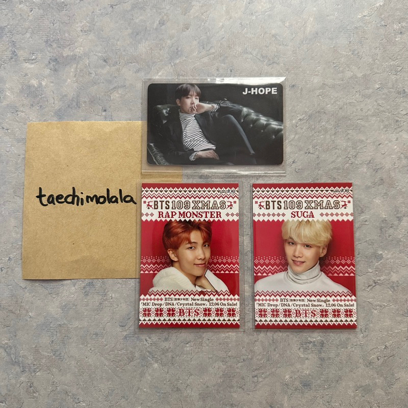 BTS Rapline SUGA RM JHOPE Japan Photocard Official Handshake Run & 109 XMAS - bangtan japanese event