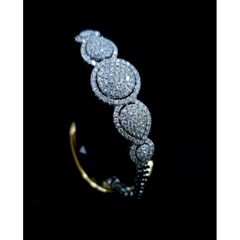 Gelang Berlian Emas Putih Rantai sisik Naga