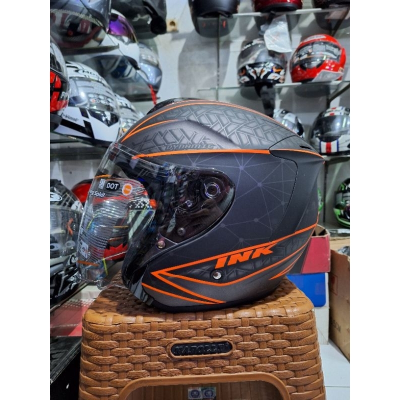 Helm Ink Dynamic #2 gunmetal doff orange fluo|Helm ink dinamic