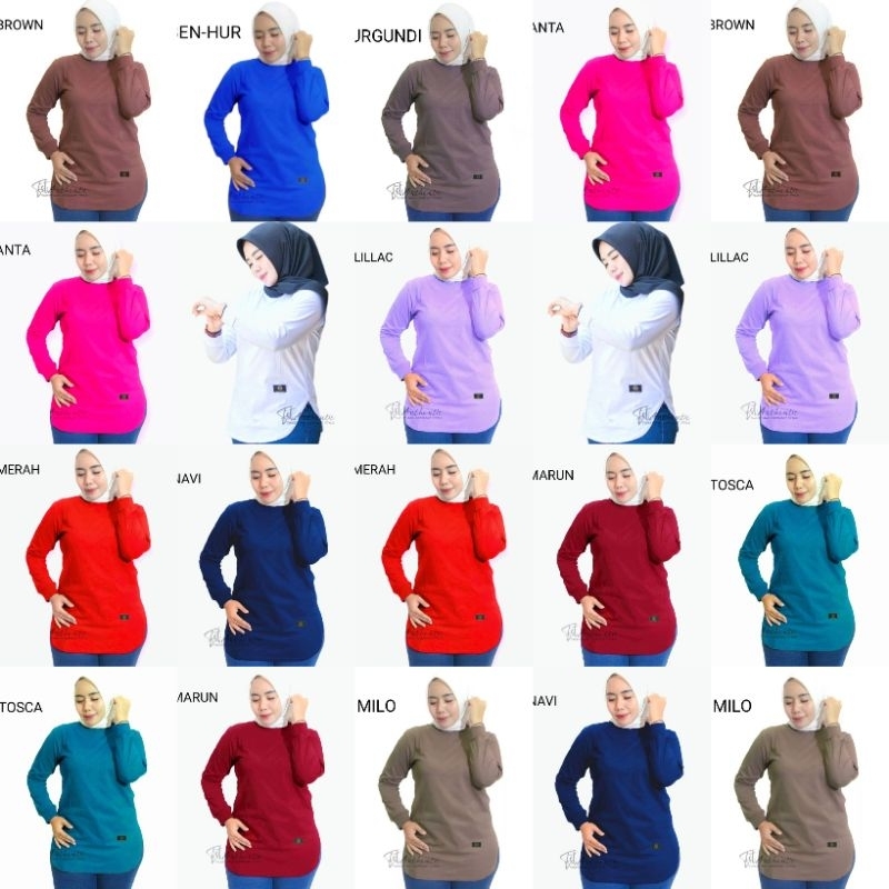 KAOS OVAL WANITA POLOS SIZE JUMBO XXXL TERLARIS DINARRY FASHION TOP NOT ZOLAQU ini