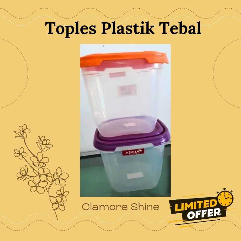 Toples plastik kue tebal serbaguna Asvita