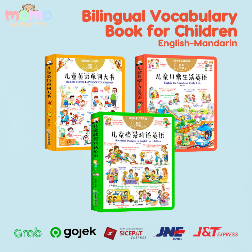 [MOMO] KAMUS BILINGUAL - BAHASA INGGRIS MANDARIN (Free Scan QR Code) | English Chinese Vocabulary Di