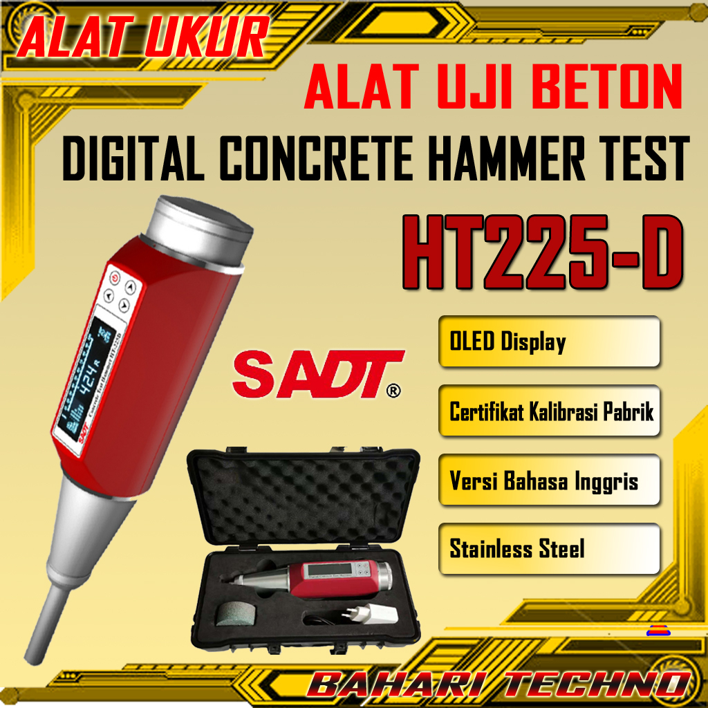 DIGITAL CONCRETE HAMMER TEST SADT BETON HT225D HT 225D HT-225D ORIGINAL ALAT UKUR KUAT TEKAN
