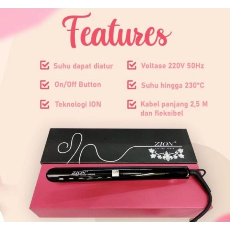 catok profesional salon zion 9318s original