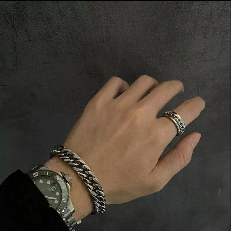 HOT SALE GELANG RANTAI TITANIUM MODEL RANTAI PADAT TERKINI VIRAL DAN TERUPDATE