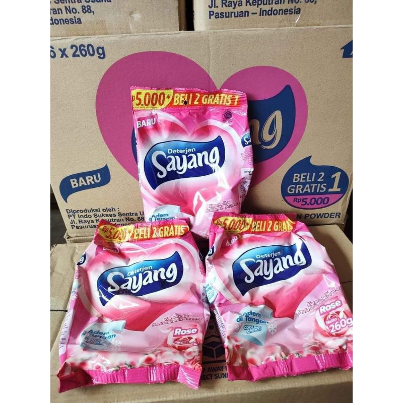 TERMURAH‼️ Detergent Sayang Bubuk 260gr 1 Dus/Karton