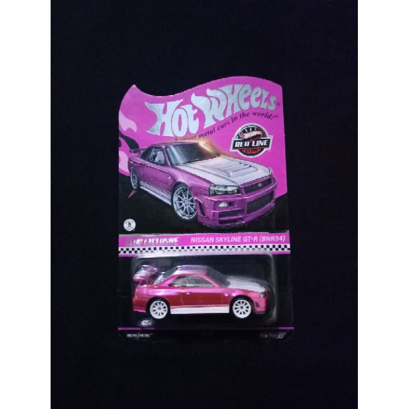 Hotwheels Nissan Skyline R34 Red Line Club Exclusive Pink
