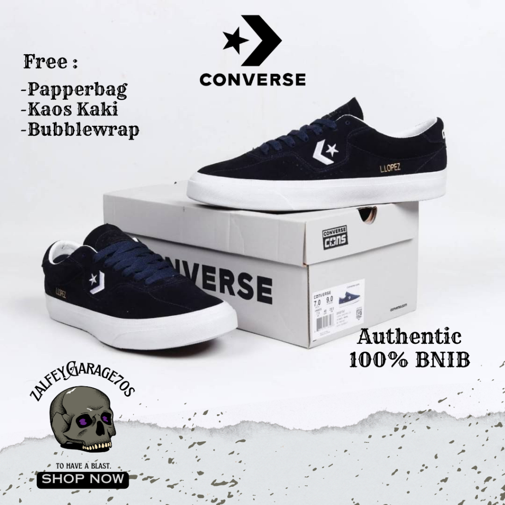 Sepatu Converse Louie Lopez Pro Ox Navy White Original