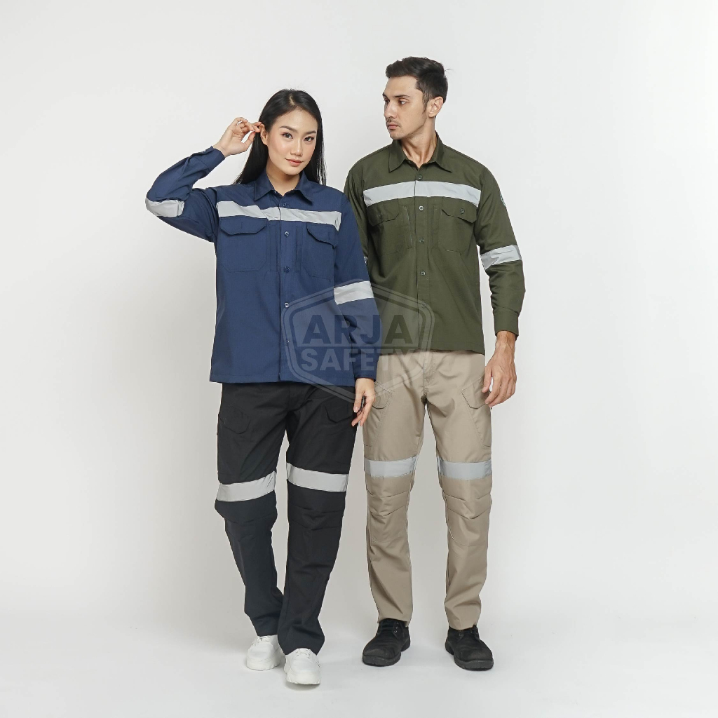 [ CLEARANCE SALE ] Kemeja Tactical Lengan Panjang Safety | Kemeja Ripstop Premium | Kemeja With Airflow | Baju Proyek | Kemeja PDL | Kemeja Tactical Scotlite Anti Bara | Kemeja Scotlite Abu | Kemeja Basic | Kemeja Safety Polos