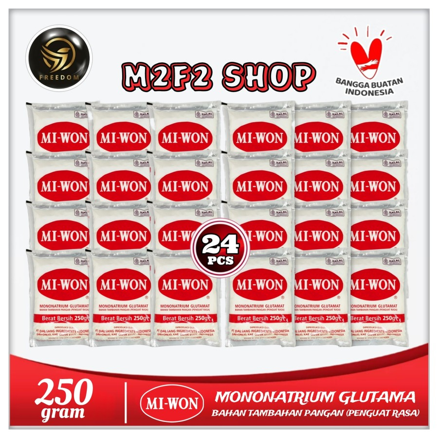 

MIWON MSG Penyedap | Micin Penguat Rasa Makanan - 250 gr (Kemasan 24 Pcs)