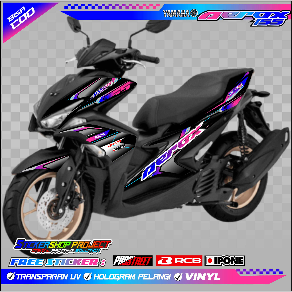 STRIPING VARIASI MOTOR YAMAHA AEROX 155 OLD / STICKER LIST MOTOR AEROX 155 LAMA
