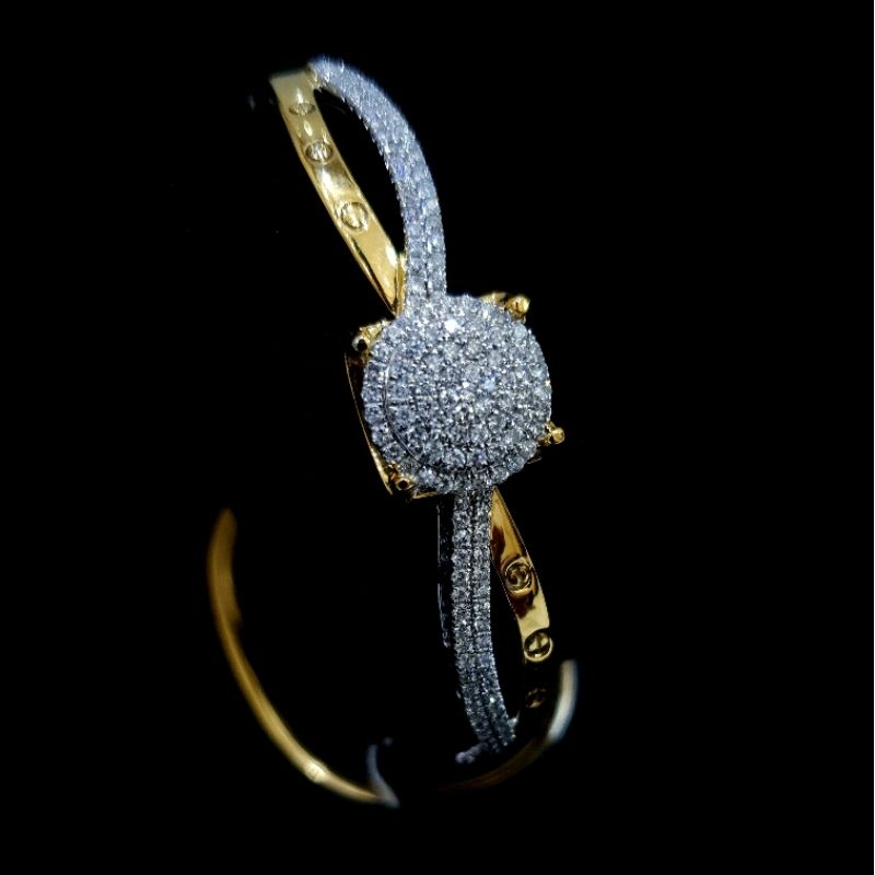 Gelang Emas putih Berlian Eropa Asli Bangle design