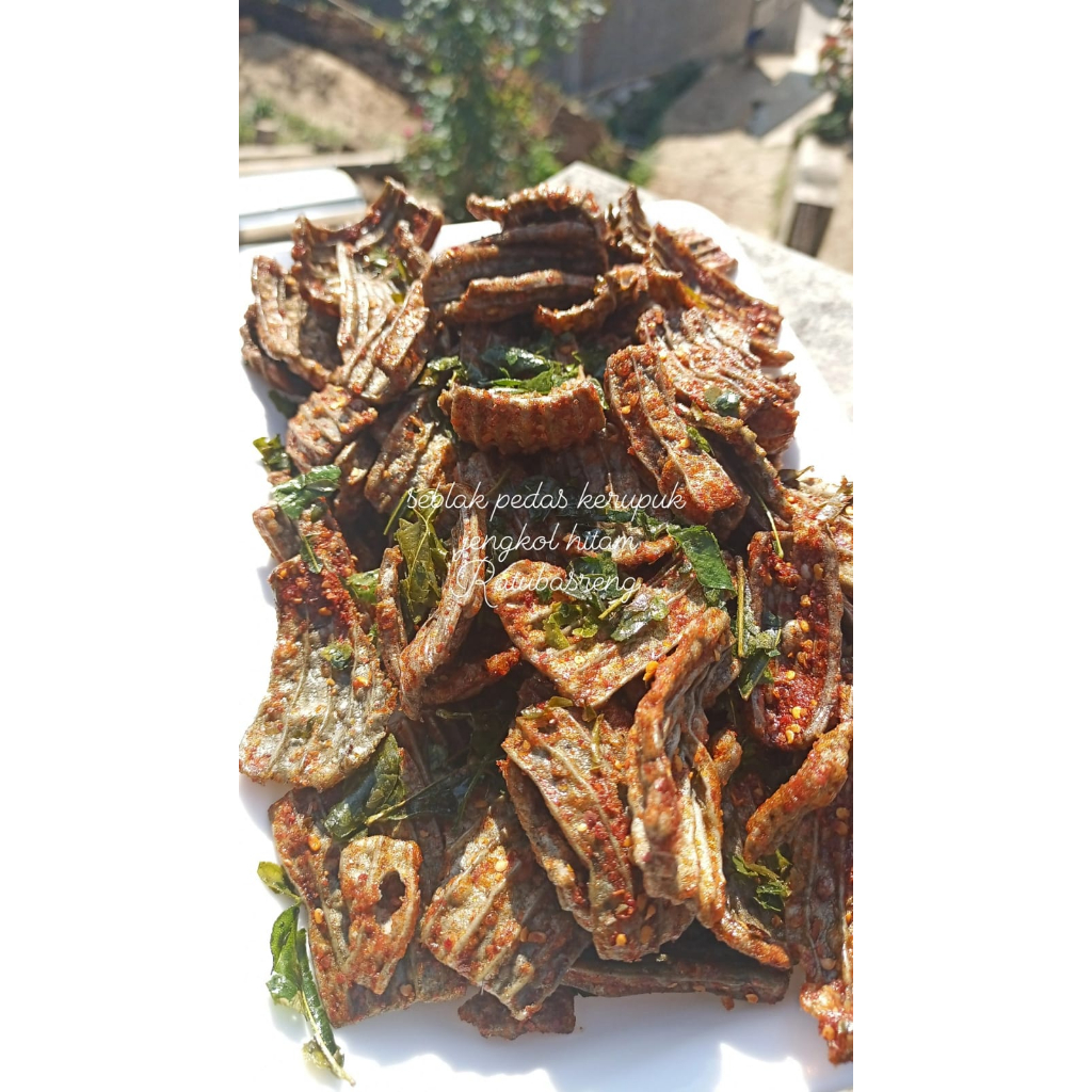 

KERUPUK SEBLAK JENGKOL PEDAS DAUN JERUK 500 GRAM