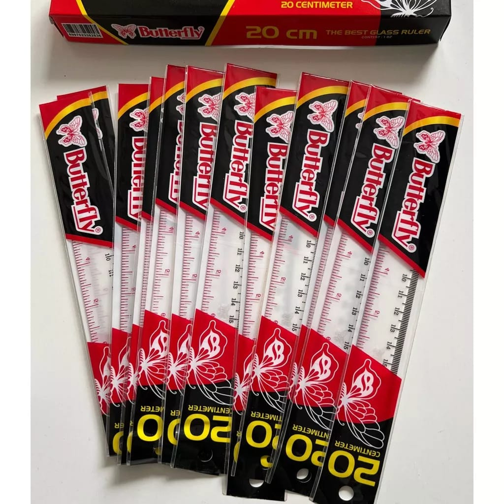 

Penggaris Garisan Plastik Butterfly 20 cm
