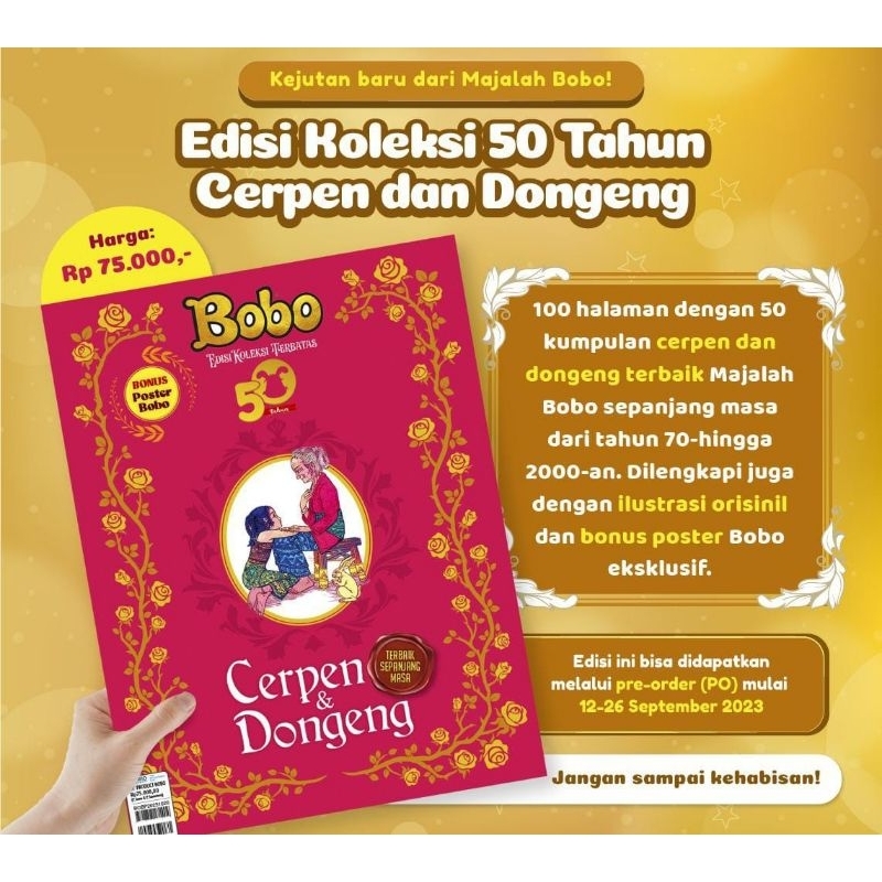 READY MAJALAH BOBO koleksi terbatas EDISI 50 Tahun CERPEN dan DONGENG