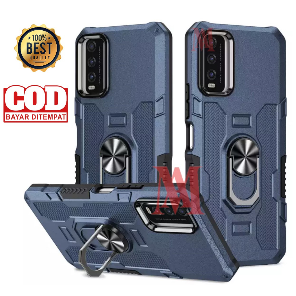 Casing Untuk Vivo Y20 | Y20s(G) | Y12S | Y20 2021 |Y20s Hard Case Ring Armor Robot Case Kickstand Hy