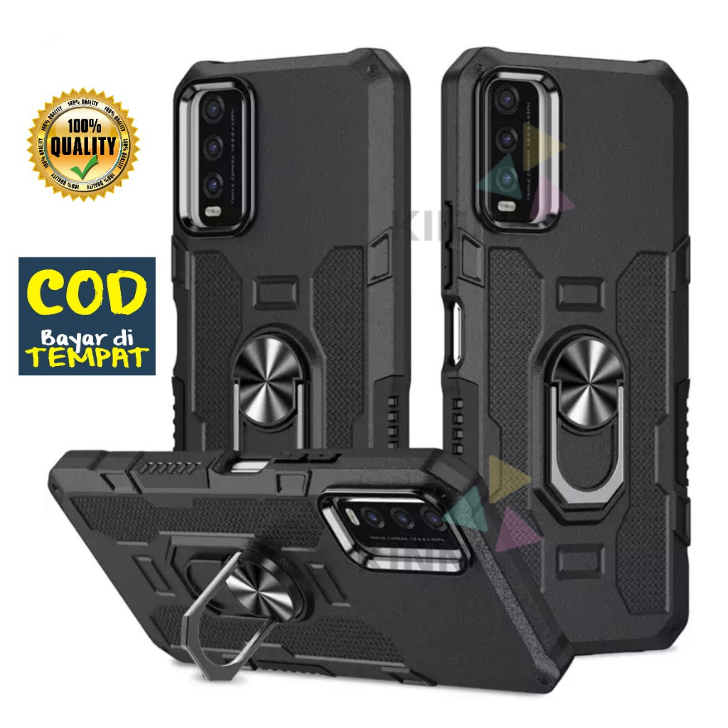 Gravity Plastic Casing Vivo Y20 Y20S(G) Y12S Y20S Y20 2021 Hard Case Ring Armor Robot Case Kickstand