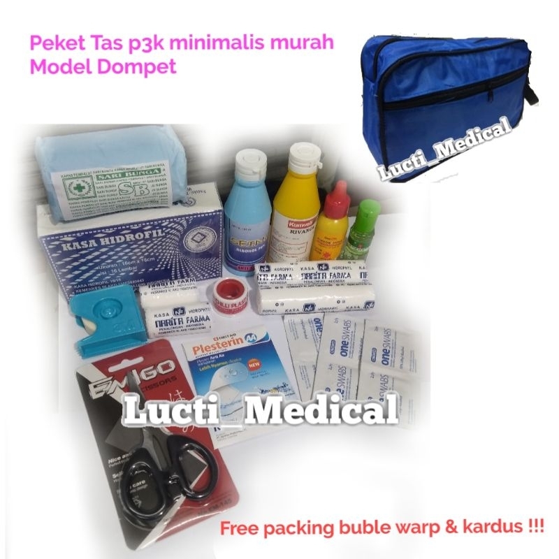 P3k hemat model dompet + isi p3k minimalis murah isi p3k