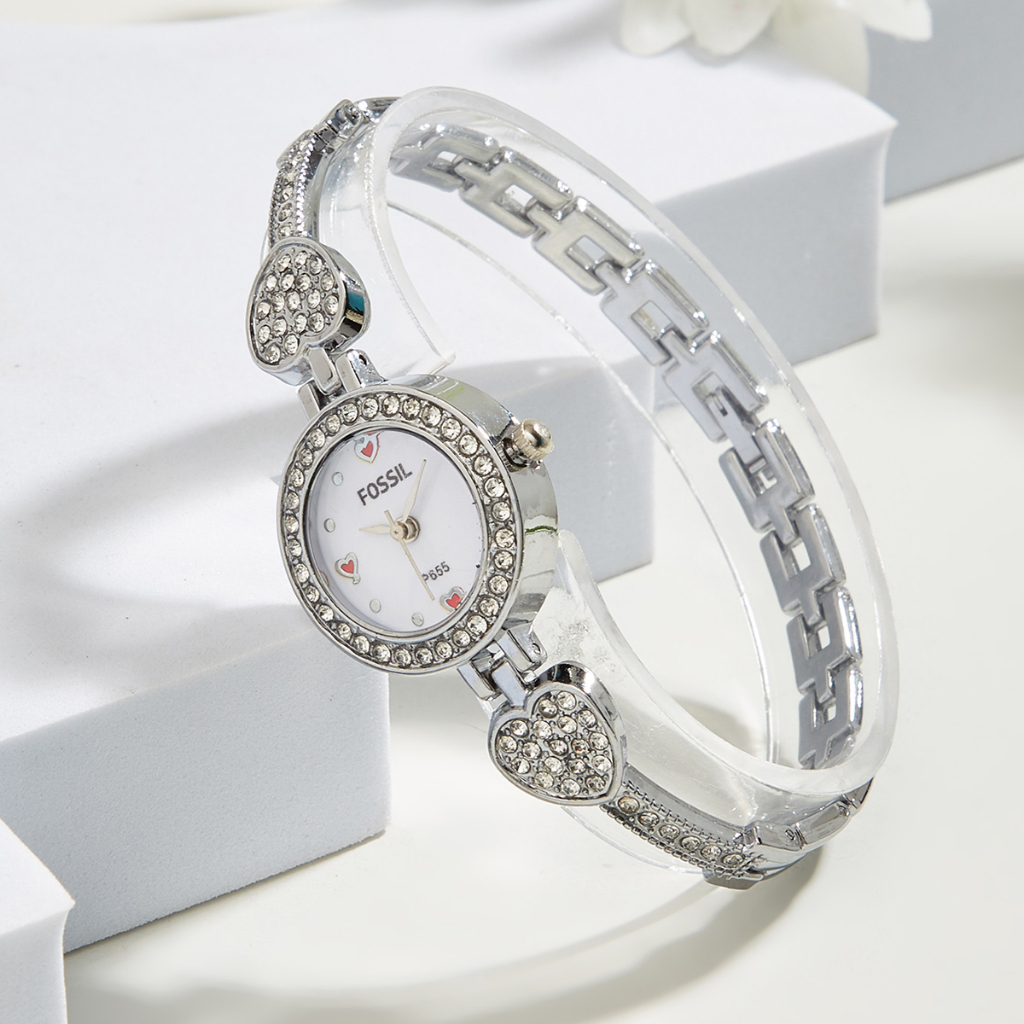 [✅COD] Jam Tangan Wanita Analog Mewah Angka Love Tali Rantai Elegan Quartz Kualitas | J-AN07