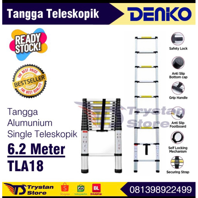 Tangga Lipat Teleskopik 6.2 Meter Denko