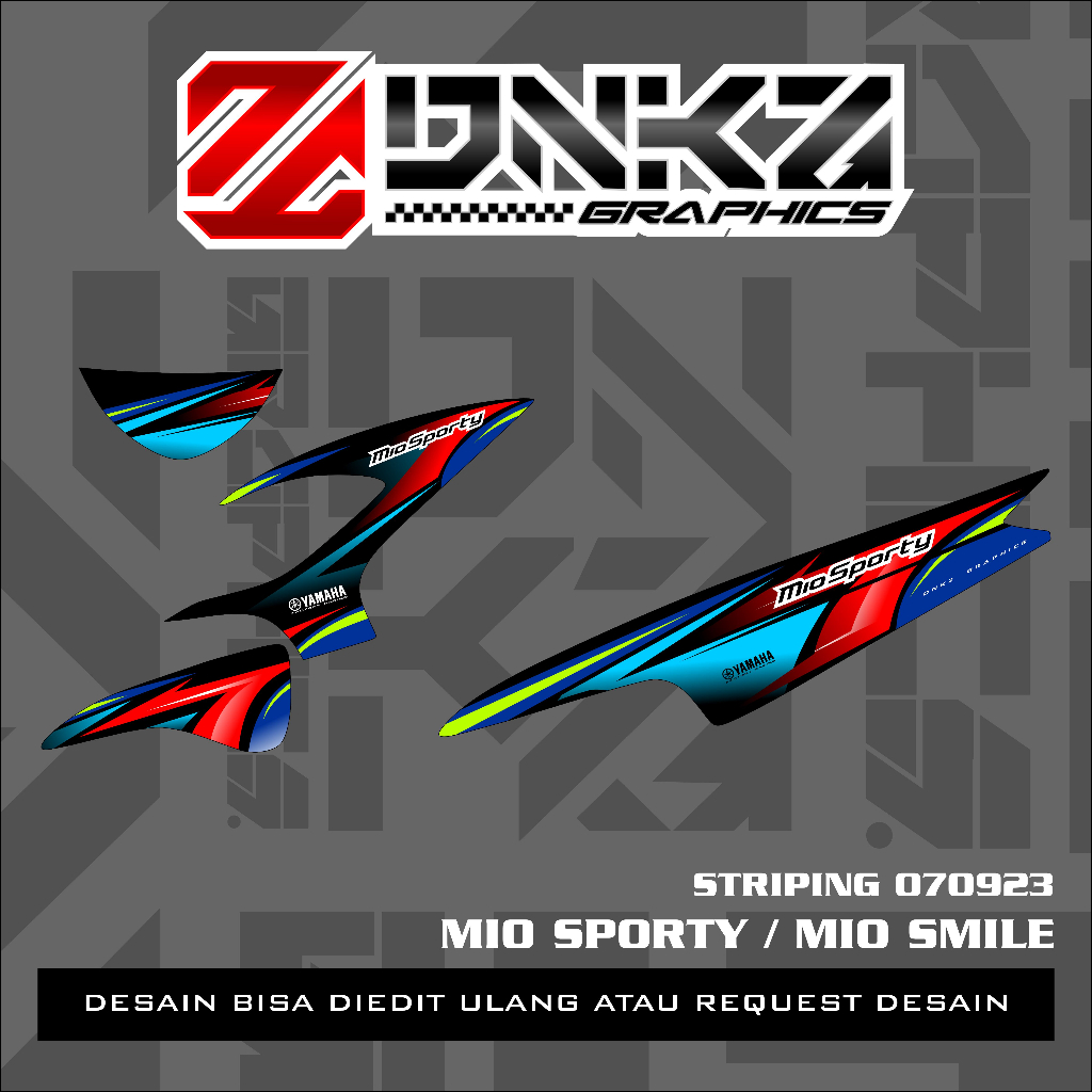 Stiker Mio Sporty Decal Striping Mio Sporty Premium Racing N070923
