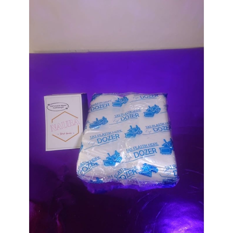 kantong kresek bening dozer biru