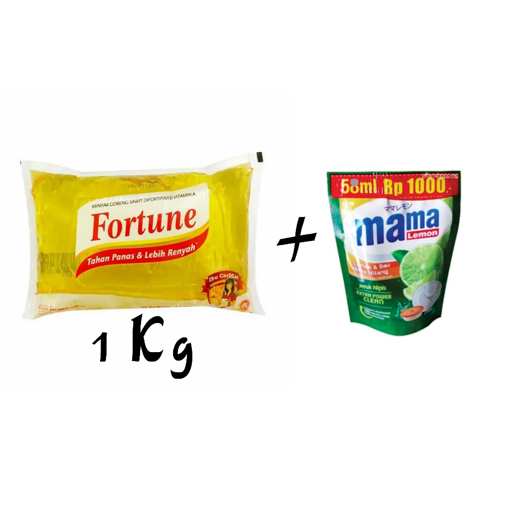 

MINYAK GORENG FORTUNE 1 LITER + MAMALEMON