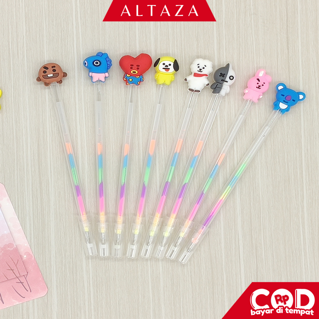 

ALTAZA COD Pena Warna Motif BT21 KPop / Pena Gel BTS / Pena Karakter Produk Import Murah U140