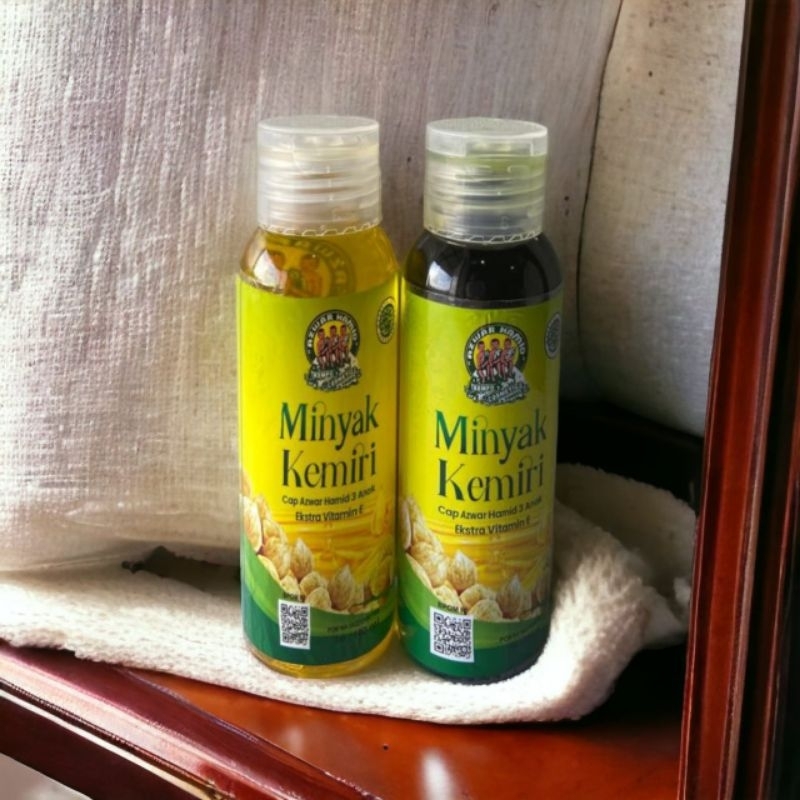 minyak Kemiri Cap Azwar Hamid 3 Anak ekstta Vitamin E kemasan batu
