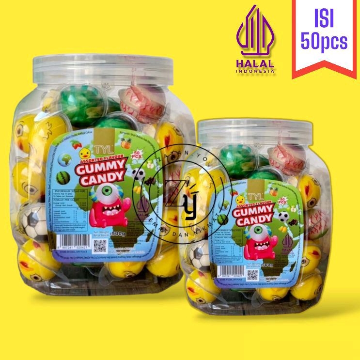 

TYL Gummy Candy 1 toples @50pcs / Permen caracter