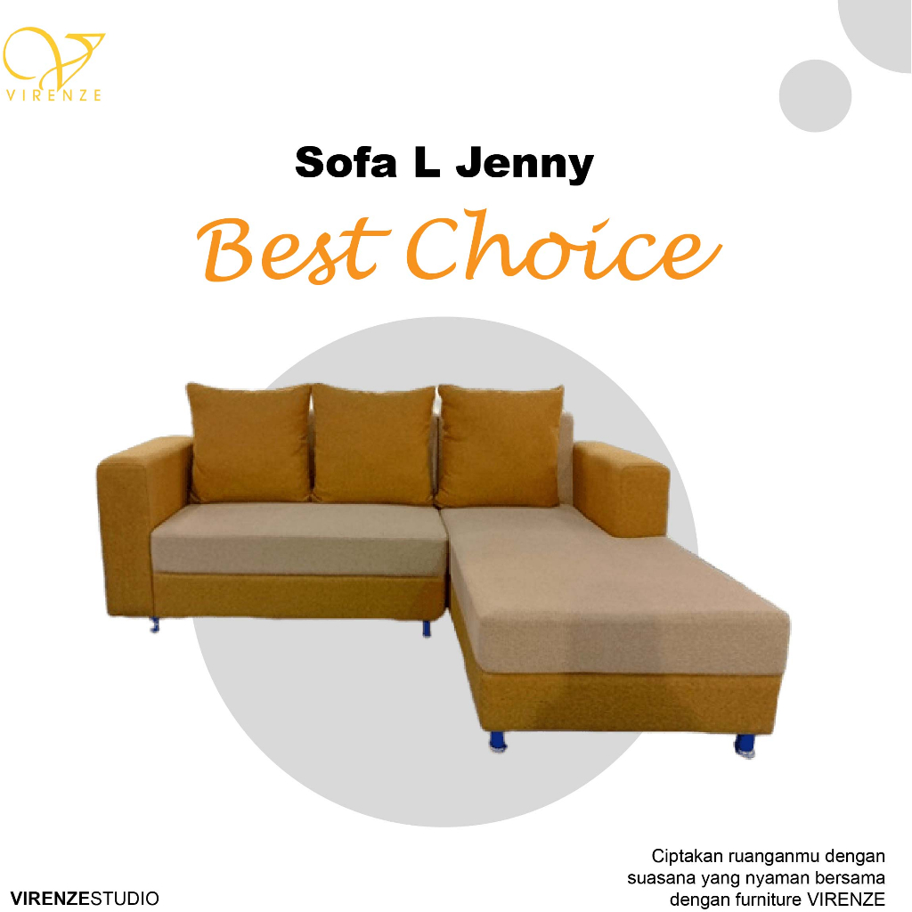 Sofa L Jenny Sofa MInimalis Sofa Santai Sofabed Sofa bed Jateng Semarang Salatiga Solo Sragen Boyola