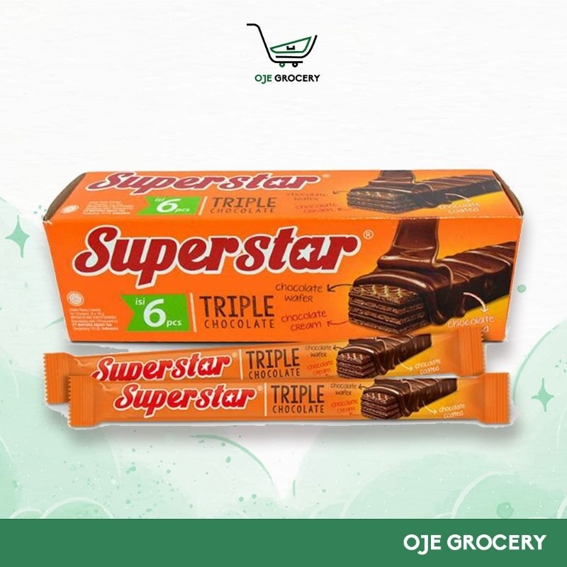 

SUPERSTAR - TRIPLE CHOCO WAFER - ISI 6 DAN 12 PCS