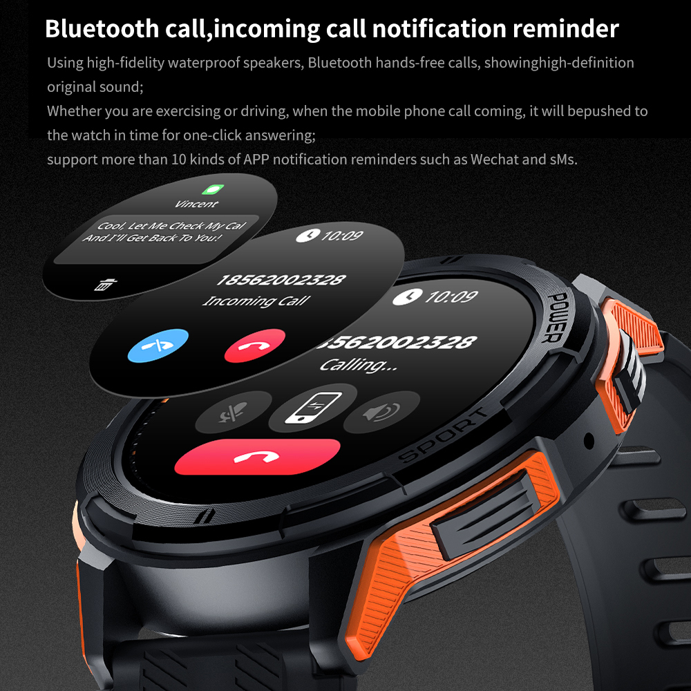 Skmei smartwatch pria amoled jam tangan olahraga hp digital anti air 1ATM  jam tangan pintar for android ios