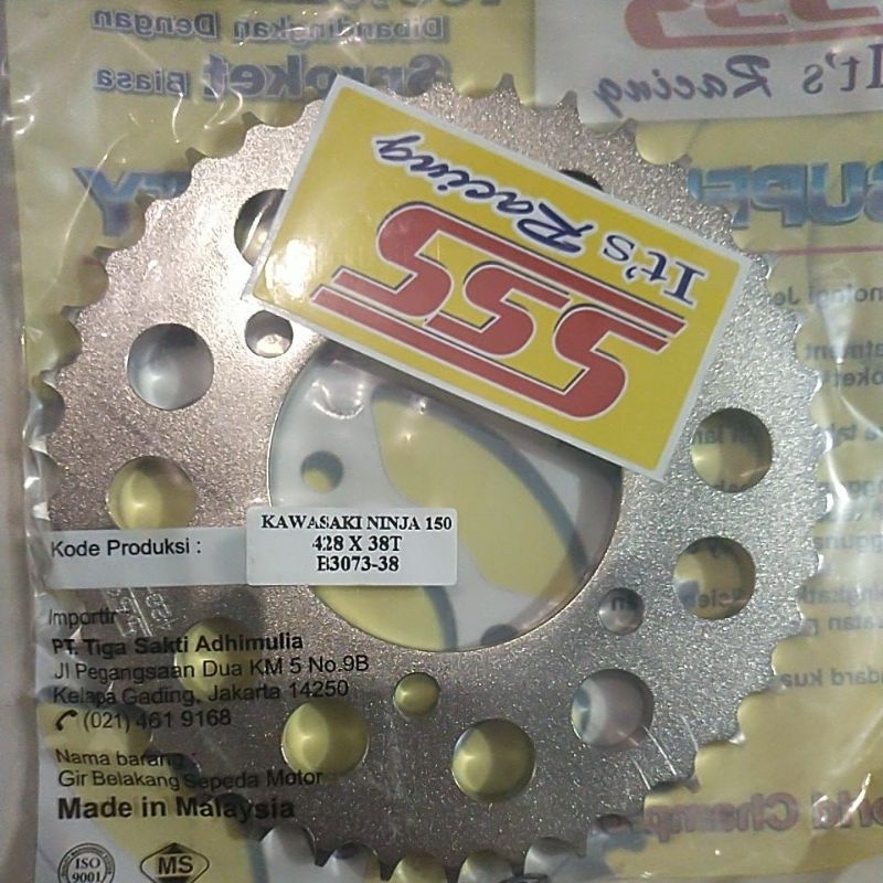 gear belakang sss 428 38 kwasaki ninja150