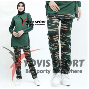 Yovis sport - celana olahraga senam wanita - loreng jumbo