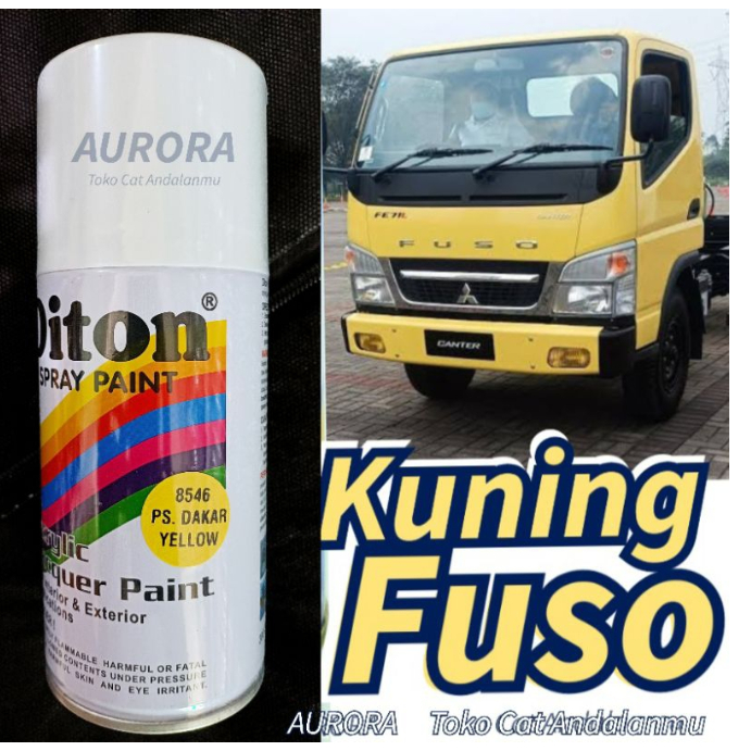 Cat Kuning Truck Truk Trek Canter Mitsubishi Mitsubisi Fuso Diton PS. Dakar Yellow