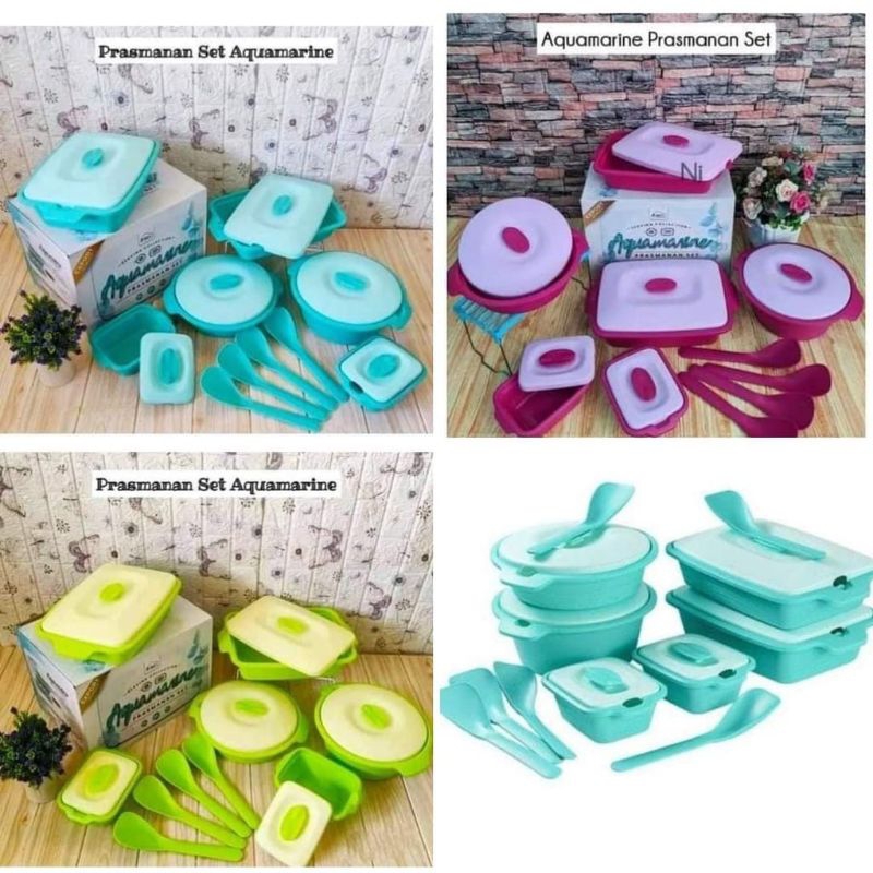 SATU SET PRASMANAN AQUAMARINE 10PCS TOSCA