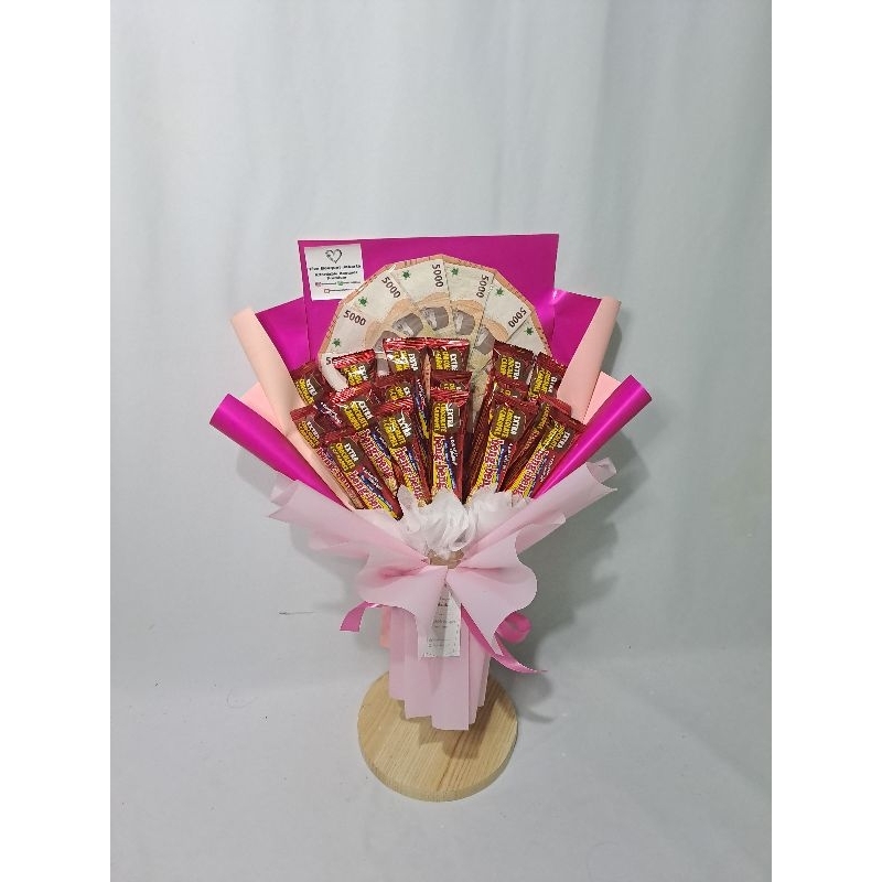 

Buket Uang Bengbeng/ Bouquet Money Snack/ Buket Ulang Tahun/ Buket Graduation/ Buket Seserahan