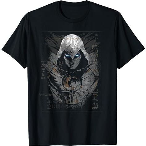 KAOS Marvel Moon Knight Glowing Eyes Egyptian Hieroglyphs T-Shirt
