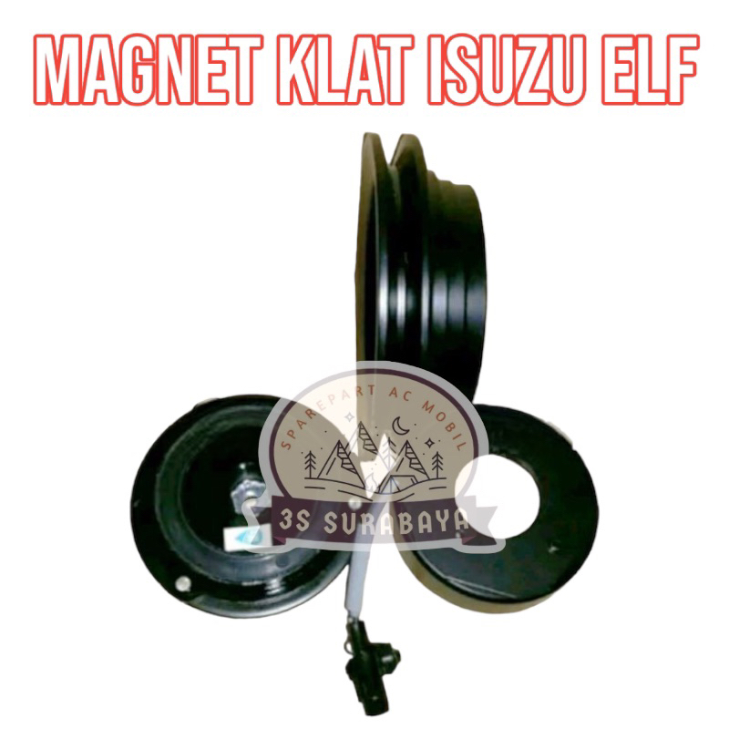 Magnet Klat Isuzu Elf 12 Volt / 24 Volt Denso (Baru/New) Elp Magnetic Clutch Kopling Kompresor Ac mo