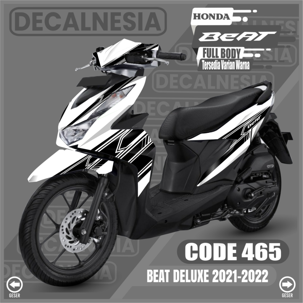 Decal Stiker Beat Deluxe 2021 2022 2023 Full Body CBS ISS Street New Motor Variasi C465