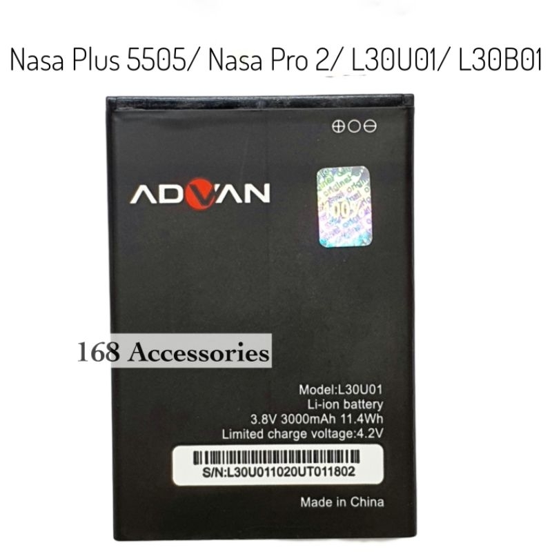Baterai Batre Advan Nasa Plus 5505 L30U01 Batrai Nasa Pro 2 L30B01 Original Battery