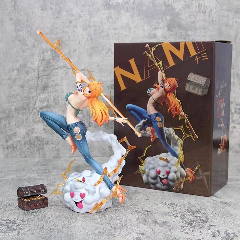 Action figure Nami Zeus Awan Petir Box IU STUDIO Diorama