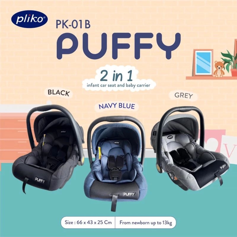 Pliko Baby Car Seat Carrier Puffy Kursi Mobil Bayi