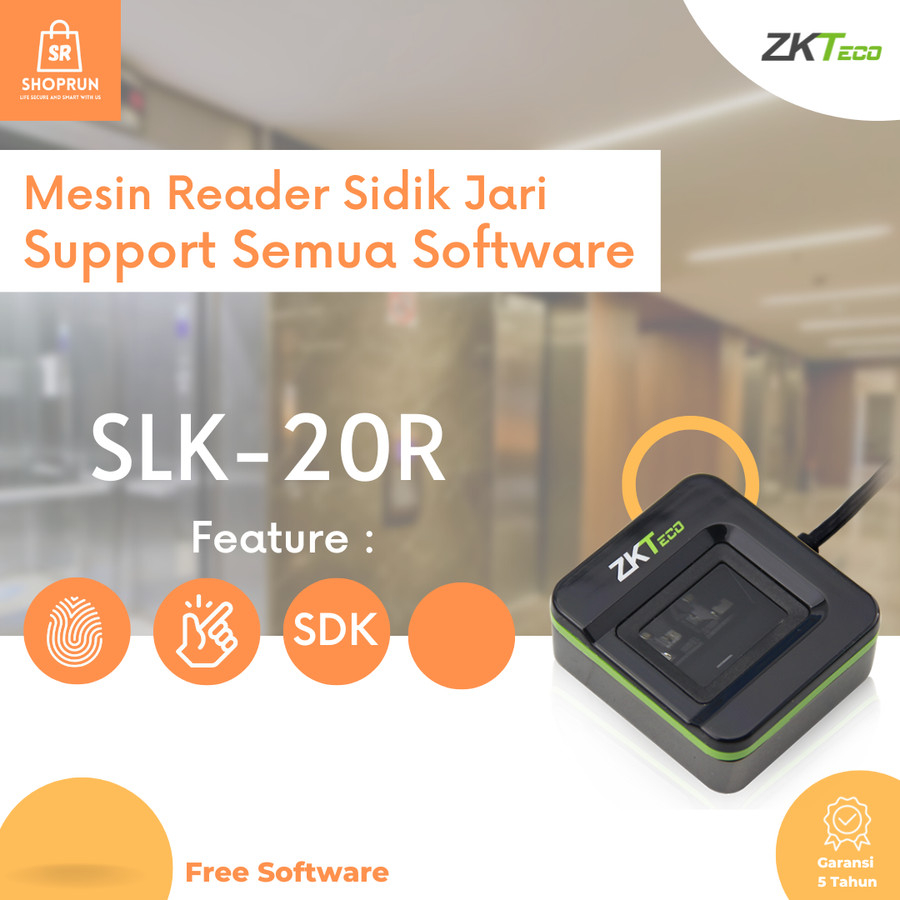 Reader Sidik Jari ZKTeco SLK20R USB Bergaransi