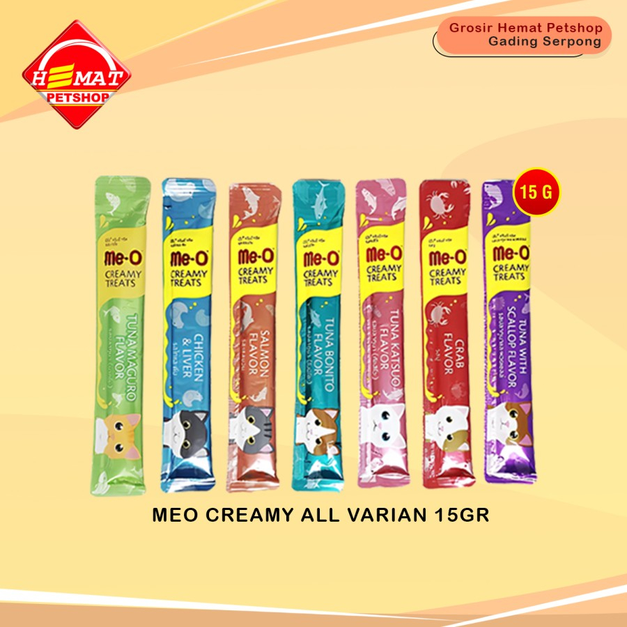 Snack treats Kucing Meo Creamy Mix All varian 15 Gram