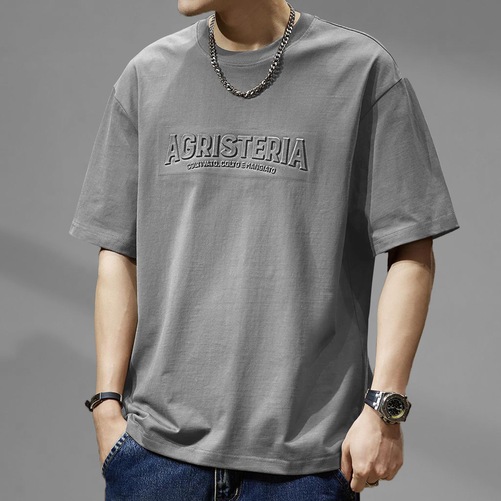 Mokokomo - Kaos Embos Agristeria Oversize Lengan Pendek Pria Kaos Oversize Pria Terbaru